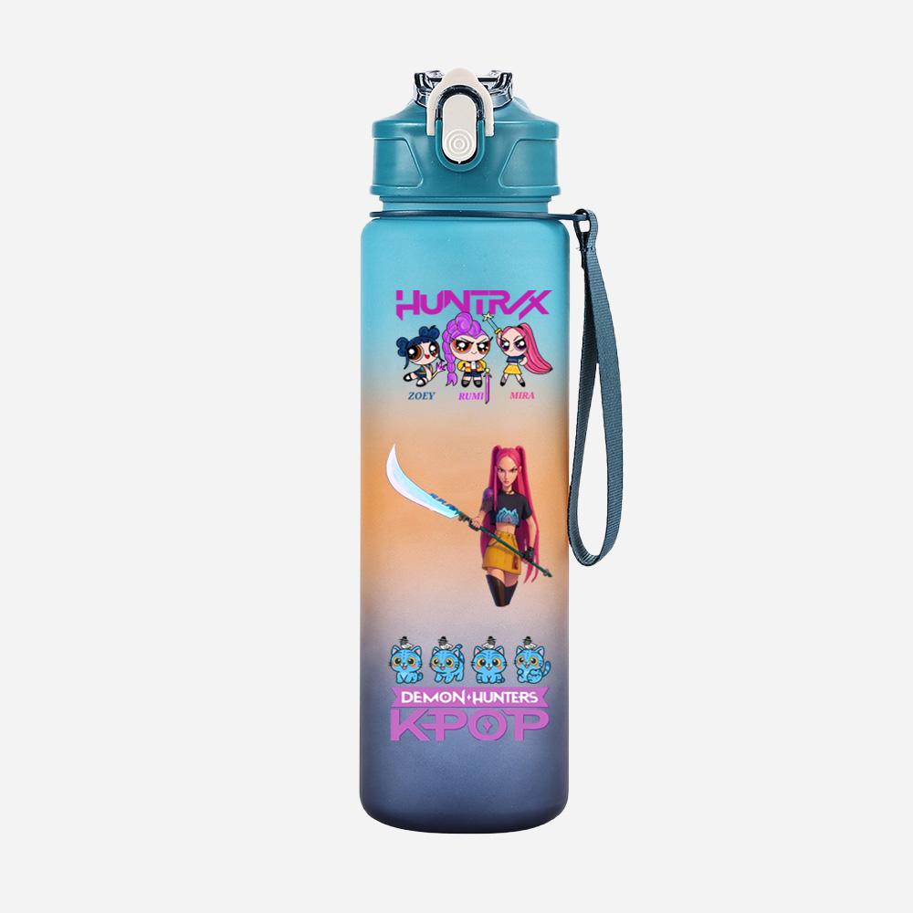 Anime Demon Hunters Printed Character Water Cup Demon Hunters Outdoor Portable Drinking Bottle for Boy Girl Gift