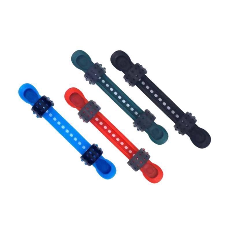 Avvolgicanna da pesca universale con cinturino in silicone staccabile e clip avvolgicavo