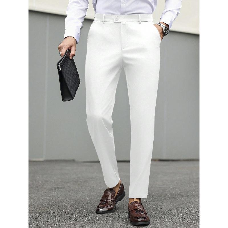2026 New British Style Men's Trousers Business Casual Pants Versatile Slim-Fit Long Pants