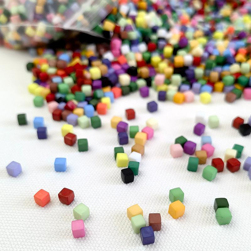 

4x4mm Acrylic Mosaic Beads - Small Square, No Hole, DIY Materials