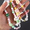Sling Phone Charm Beads Universal Mobile Phone Lanyard Cartoon Beaded Phone Chain  U Disk Pendant