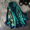 Lyxmärke Dam Scarf Sommar Sidenscarfar Sjal Dam Wrap Mjuk Kvinna Echarpe Designer Beach Bandana foulard ljuddämpare
