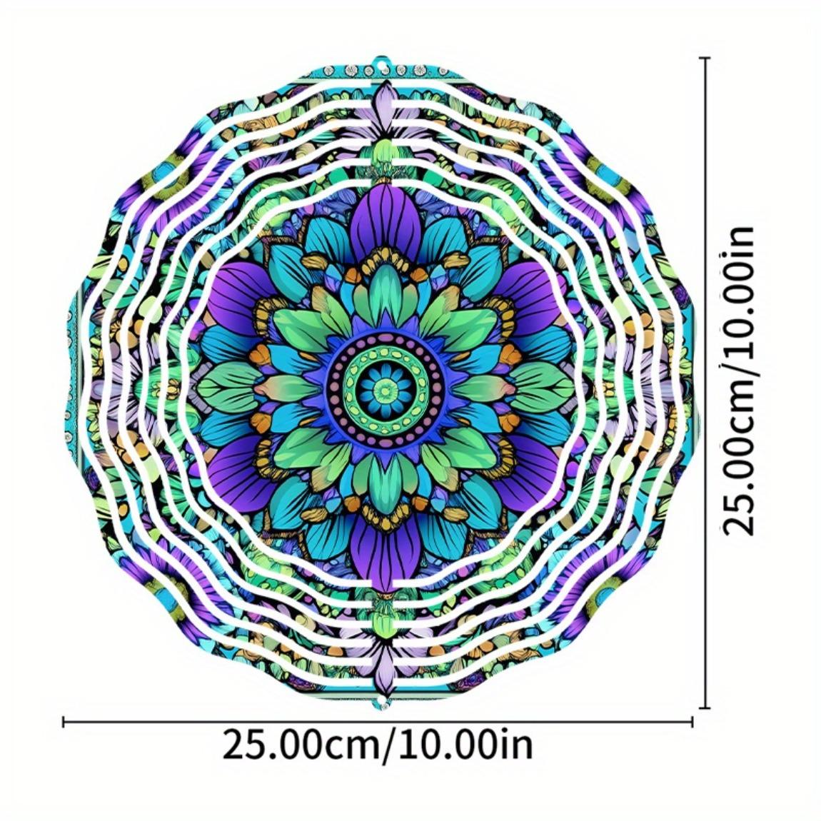 

Садовый ветряк 10 дюймов, уличный подвесной декор, вращающееся на 360 градусов металлическое искусство с яркими синими, фиолетовыми, зелеными, в деревенском стиле 01A