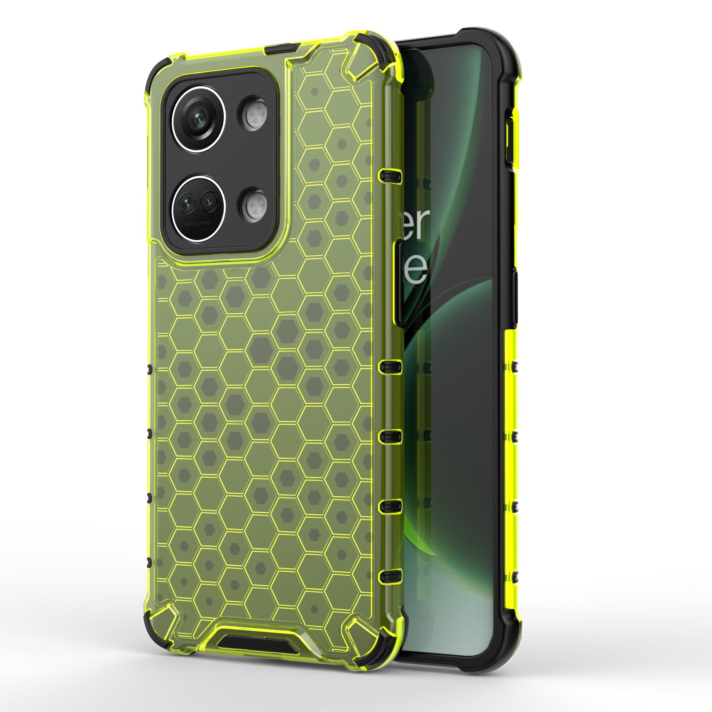 

For OnePlus Nord 3 5G/Ace 2V Anti-drop Phone Case Honeycomb Texture Shockproof Cover Green
