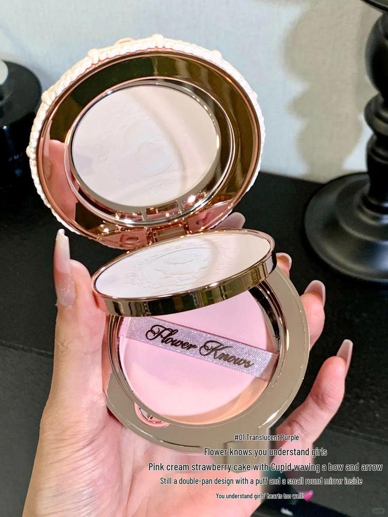 Flower Knows Strawberry Cupid Lip Cream & Blush, Eyeshadow, Perfume Handheld Mirror, and Balm Gift Set