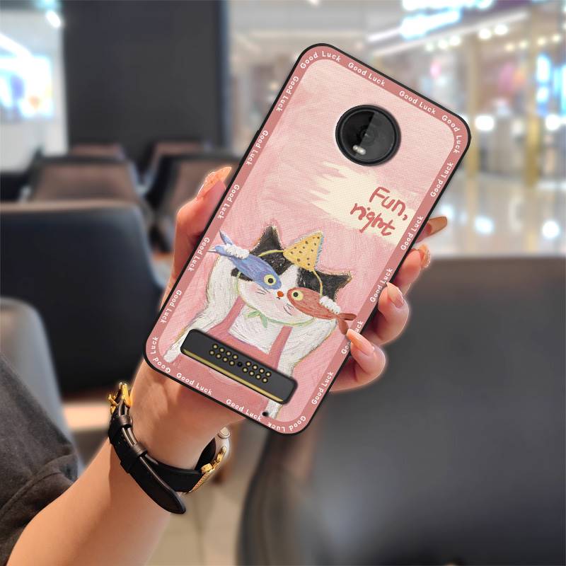Durable Protective Phone Case For MOTO Z4 Play Graffiti Phone Pouch Cartoon Anti-knock TPU Waterproof Cute Soft Case