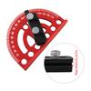 Aluminum Alloy 180° Angle Precision Protractor, Finder for Marking Angle Straight Line Scribe Woodworking Angle Measuring Tools
