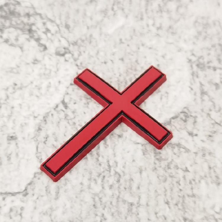 Modern Metal Crosses Car Emblem Fade Resistant Design Unique Vehicle Decoration Metal Auto Body Emblem