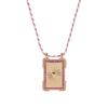 Bohemian Retro Tarot Card Long Rope Square Pendant Necklace for Women