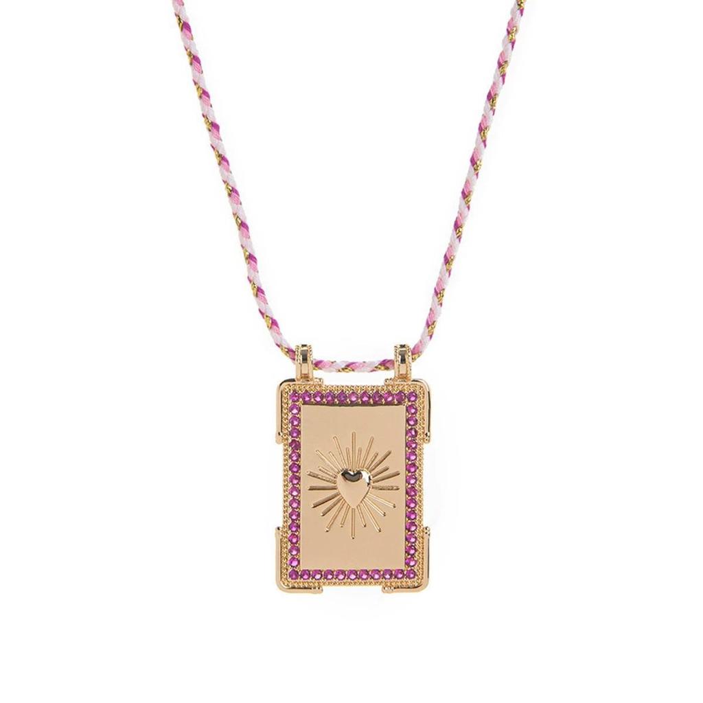 Bohemian Retro Tarot Card Long Rope Square Pendant Necklace for Women