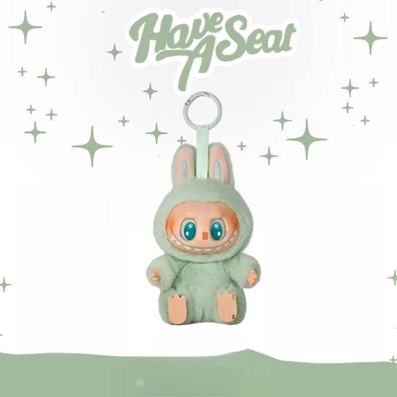 

Labubu THE MONSTERS Sitting Party Vinyl Plush Blind Box Ornamento Pingente, Подарки на день рождения, Украшения для автомобиля, Подвески для школьных ранцев золотой