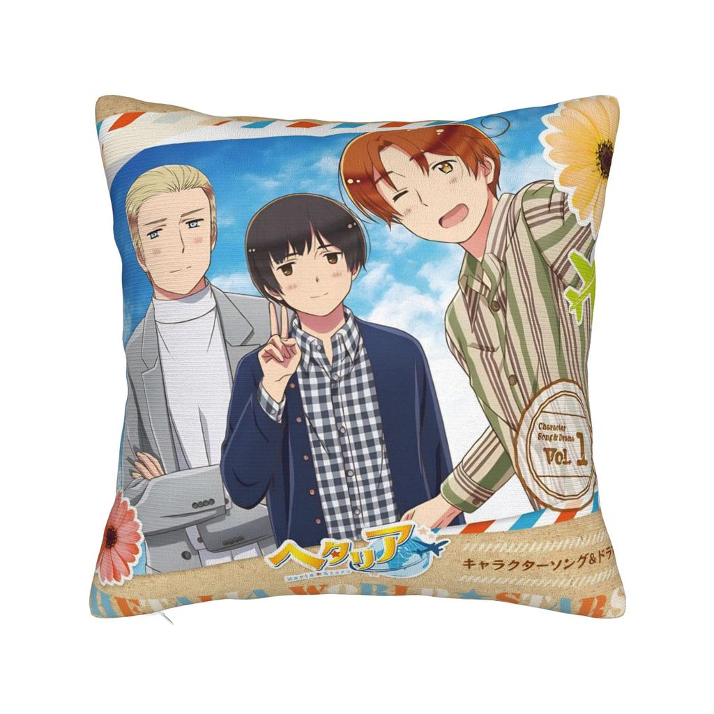 Hetalia Axis Powers Anime Pillow Covers Merch Printed Cushion Cover Decorations  Pillow Case Cover Home Multiple Sizes