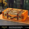 Vintage Wooden Portable Storage Box With Lid For Jewelry Collectibles And Personal Items