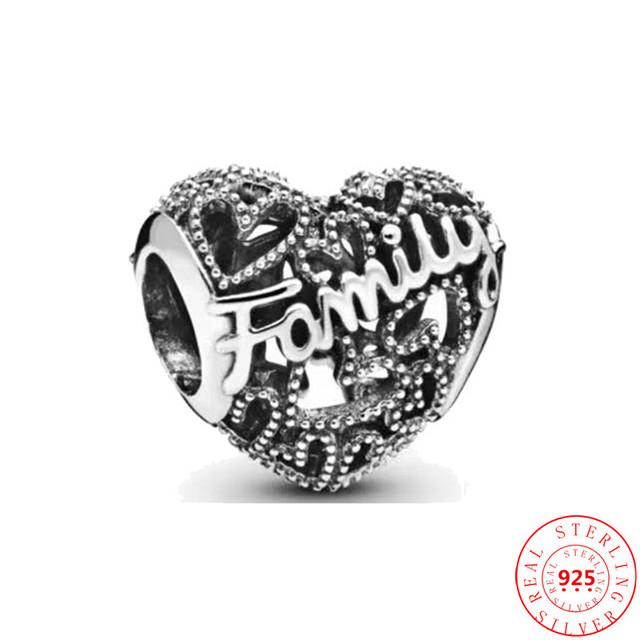 100% argint 925, băieți, fete, pene, pisică, câine, arbore genealogic, mărgele se potrivesc cu brelocuri originale Fasion brățară femei DIY bijuterii fine