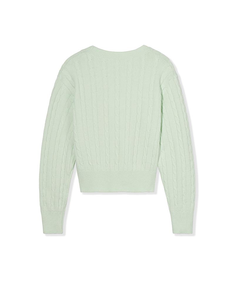 Nodeuyuumeon Witty Cable Round Knit [Mint]