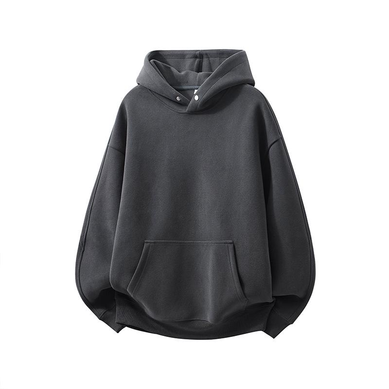 High-End American Men's Heavyweight Pullover Hoodie - Casual Autumn Trendy Jacket