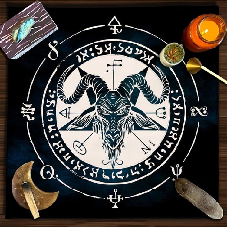 Geometrischer Divinations-Tischdecke Brettspiel Orakel Kartenunterlage Runen-Stützmatte