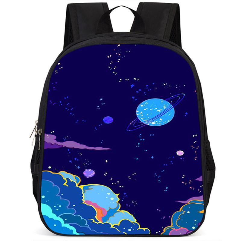 Spacious 15-inch Lightweight Oxford Cloth Backpack For Kids Unisex School Bag