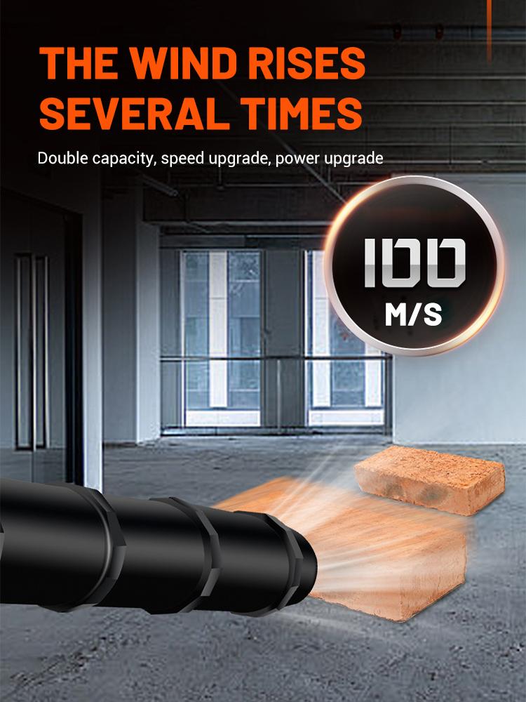 40V Cordless Leaf Blower With 5 Nozzles Tubes Powerful Electric Air Blower Efficient Leaf Snow Dust Blowing High Powerful Tool