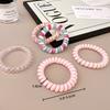 5Pcs/set Candy Elastic Hair Bands Korean Accessories for Girls Hair Ties Frosted Spiral Cord Rubber Rope Stretch Headwear