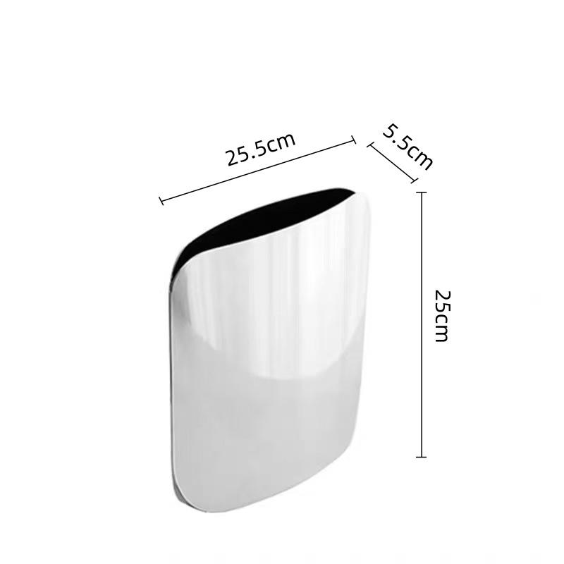 

Silver Stainless Steel Mirror-faced Geometric Decorative Vase Flower Vase Flower Pot Flower Arrangement Accessories Vases