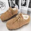 Fur Women Boots Suede Flats Fashion Shoes Woman 2025 Trend Winter Designer Brand Cozy Walking Casual Sport Botas Mujer Sneakers