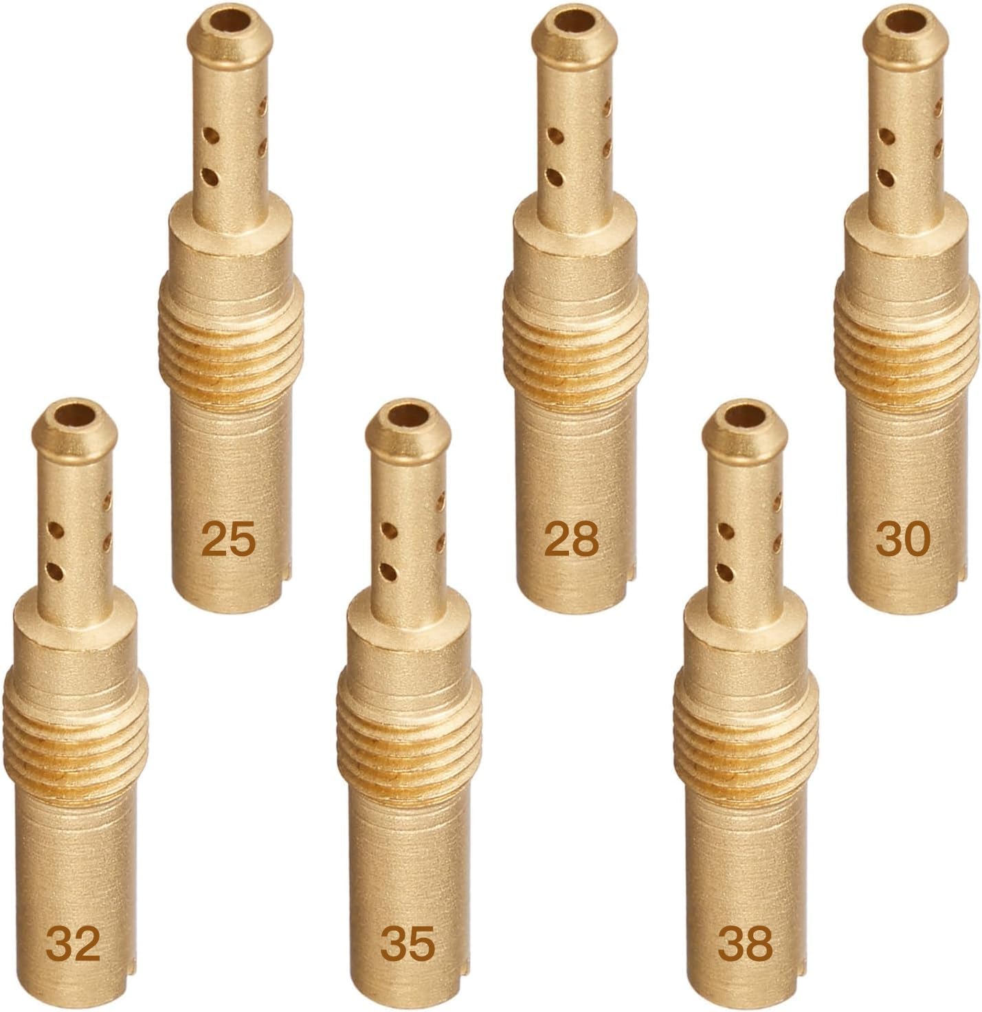 

Пилотный жиклер Jetsetmoto Пилотный набор для PWK28/PE24, #25#28#30#32#35#38 (28 мм x 5 мм), Подходит для #25-#38-6PCS-NEW