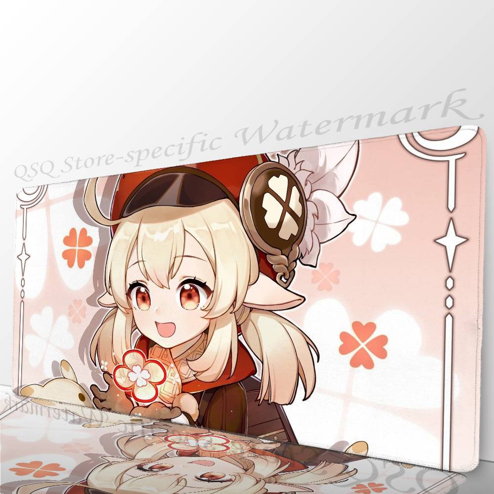 Klee Anime G-Genshin Impact Mousepad Non-slip Suitable For Office Computers Laptops E-sports Game Desk Mats XXL Keyboard