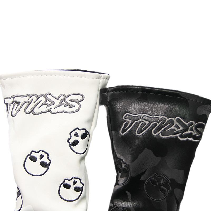 Waterproof Embroidered Skull Golf Club Head Cover - 3 Colors