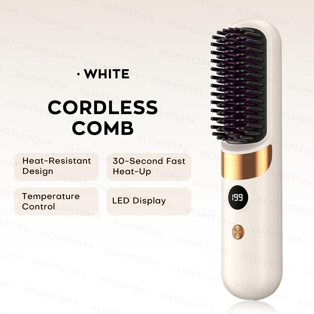 Multifunctional Hair Straightener Brush Curling Iron Easy Design 4-Level Temperature Adjustment Suitable for Straight And Curly Hair Styling