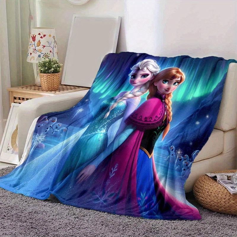 1pc Frozen Printing Blanket - Soft, All-Season Throw for Living Room, Bedroom,Personalized Gift with Adorable Cartoon Design