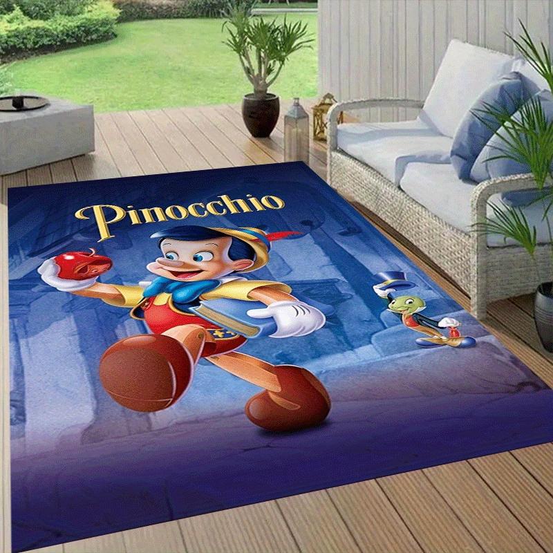 1pc Pinocchio Pattern Area Rug Soft Flannel for Living Room, Office, Bedroom, Outdoor and Camping, Sofa Coffee Table