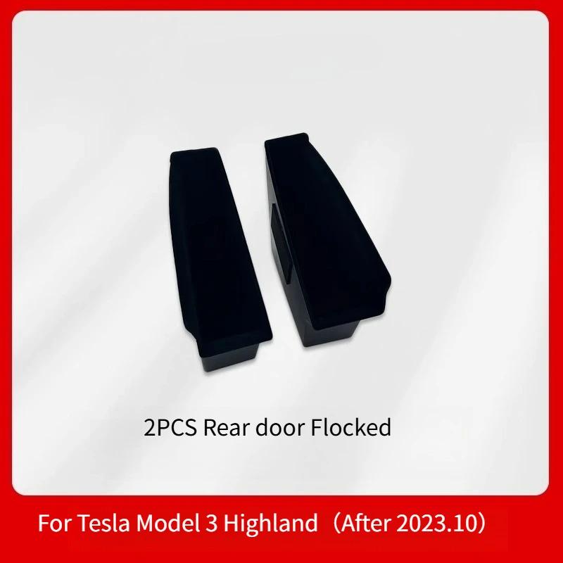 Door Side Storage Box for Tesla Model 3 -2025/Model Y -2025 Armrest Phone Container Door Organizer Handle Pocket Tray