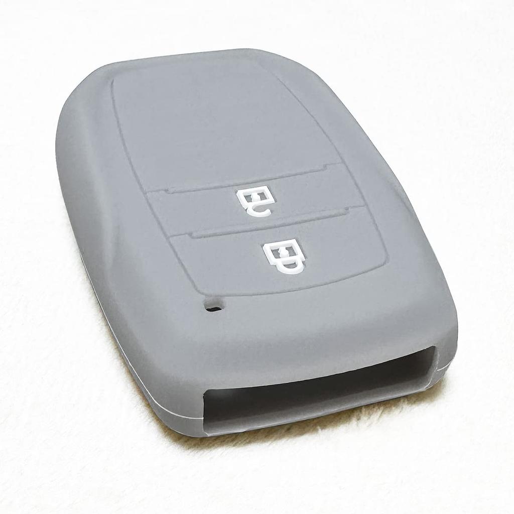 [IKT] Silicone Cover for Toyota Car Smart Key 2 Buttons Gray / New Prius