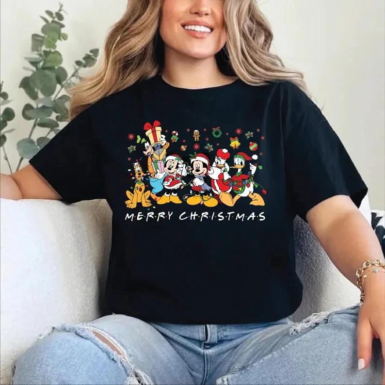 Merry Christmas TShirt Mickey And Friends Xmas Lights S