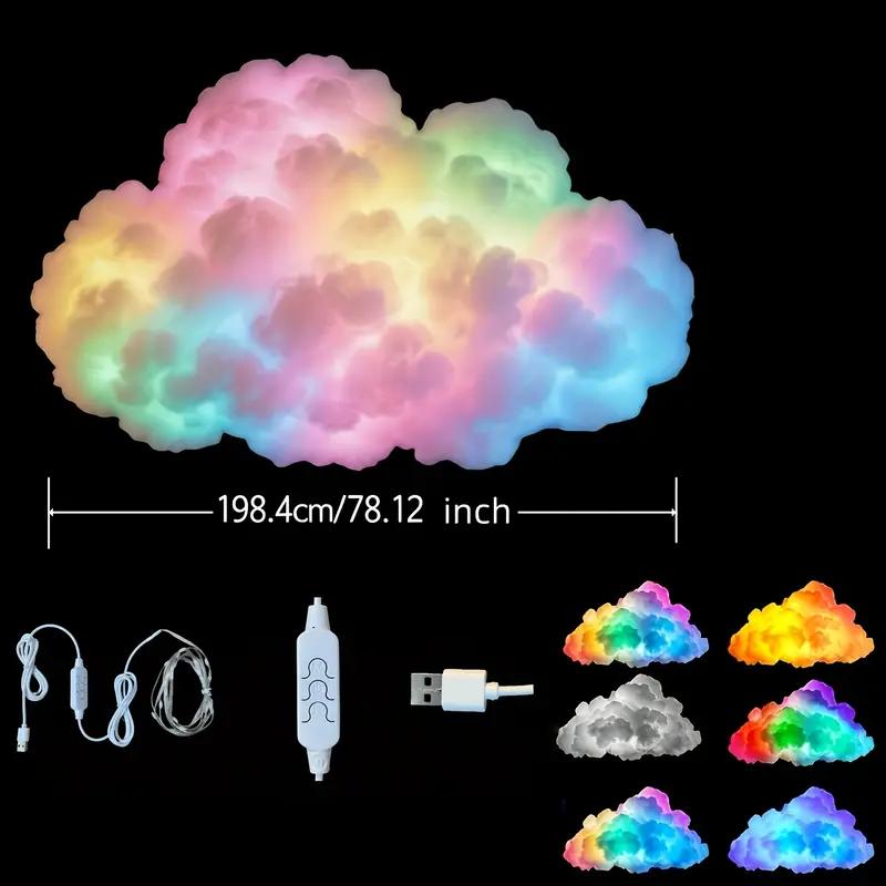 Cloud Lights USB Powered DIY Kit RGB Night Lights for Bedroom, Game Room, and Christmas Decorations