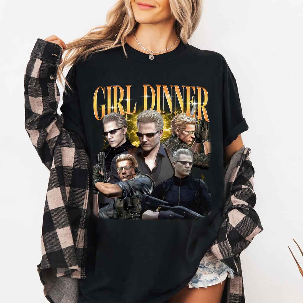 Resident Evil Albert Wesker Printed Unisexs Tshirt Fashion Trend Top Springsummer Pure Cotton Unisex Short Sleeve Tshirt