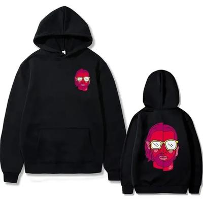 2024 New Casual Sports Double Sided Pattern Printed Hoodie Hip Hop Hoodie Men's Fashion Street Wear