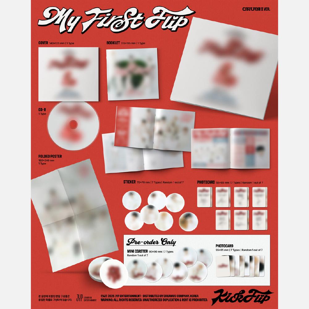 Pre-order KickFlip The 3rd Mini Album My First Flip CRUSH ver. & SHOP POB