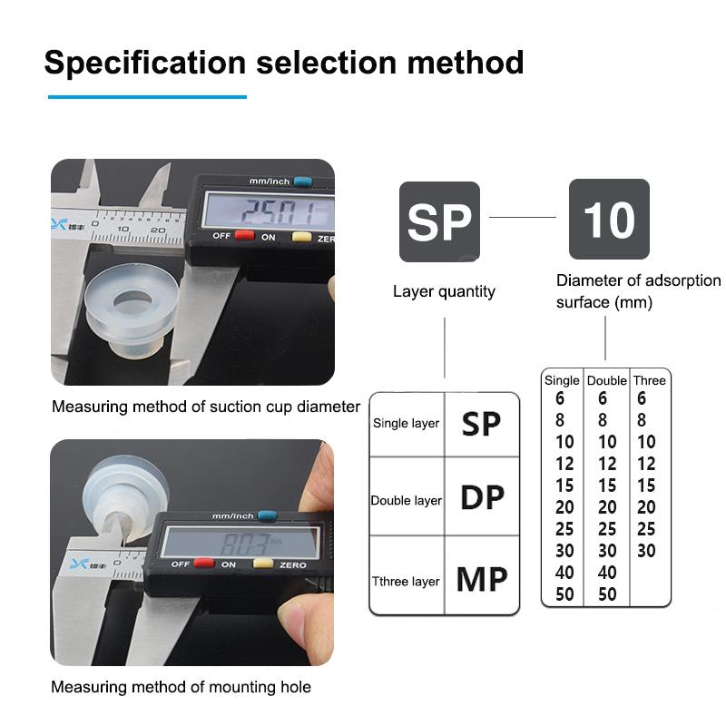BT Ventuză Mare cu Vacuum din Silicon Strat Unic Robot Accesorii Pneumatice Industriale Duză cu Aspirație Puternică