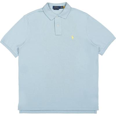 Camisa Polo con Logo Bordado para Hombre Tops Azul Claro 710534735-415