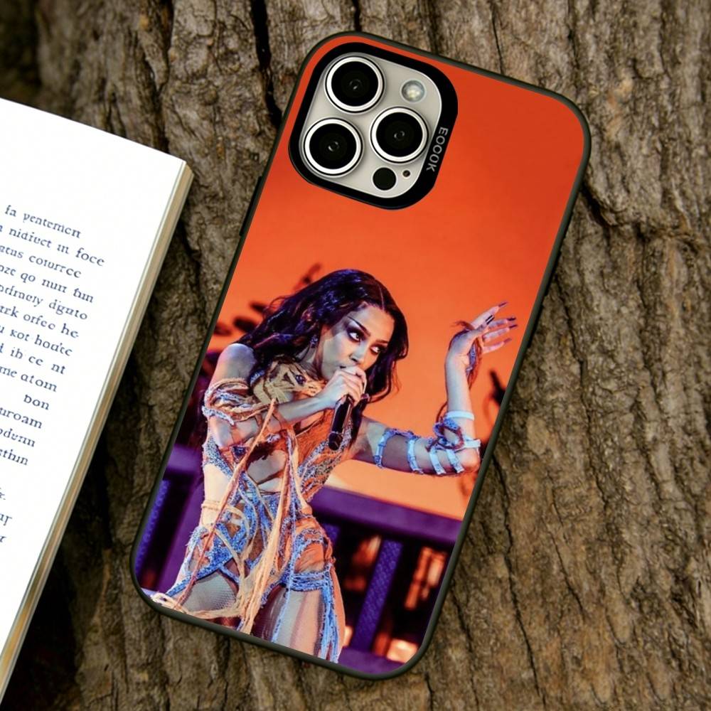 Doja Cat Singer Phone Case For iPhone 17,16,15,14,13,12,11 Plus,Pro Max,XS,Colorful Silver Black Cover