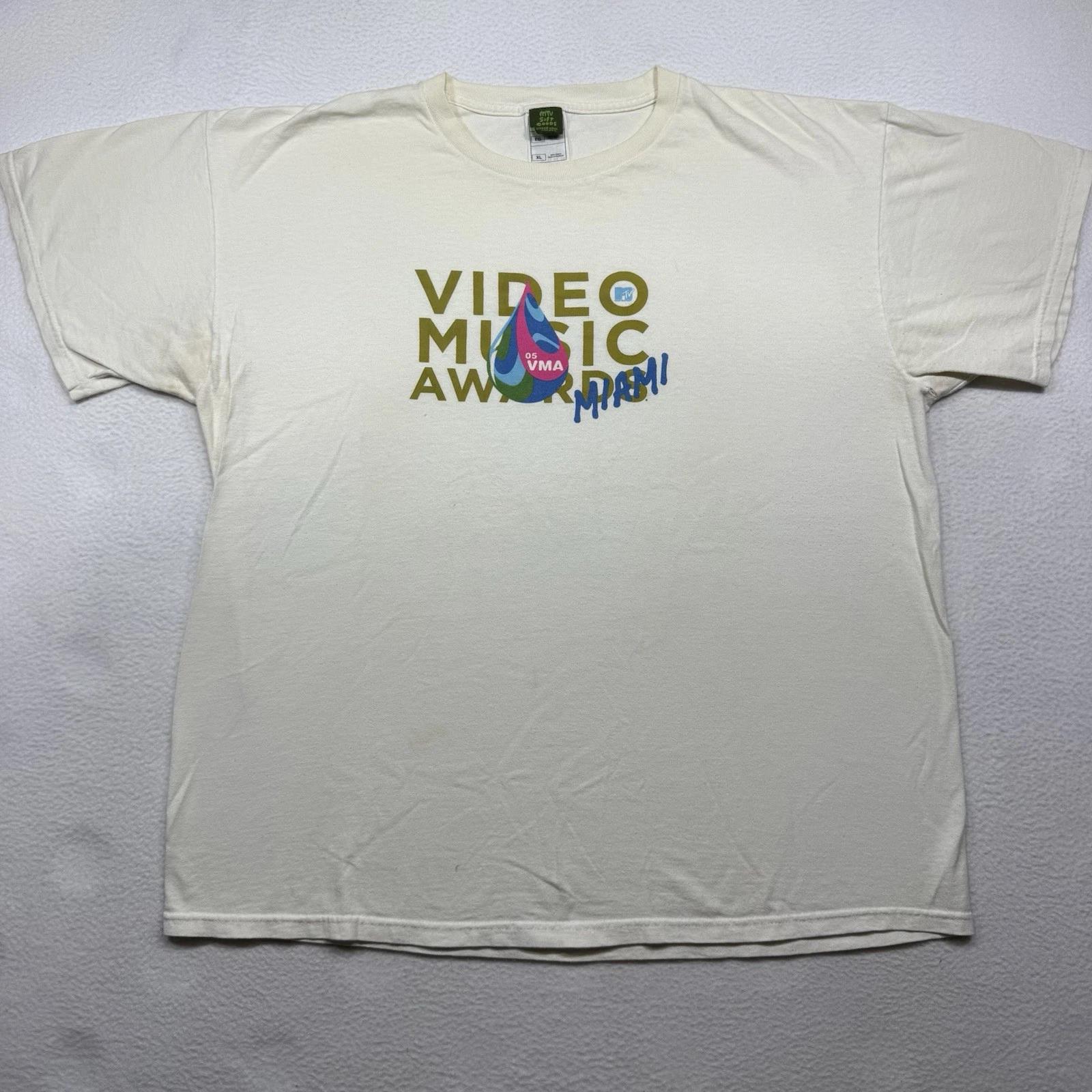 

Винтажная футболка MTV Y2K Размер XL 2005 Музыкальные Видео Награды Vmas Майами S