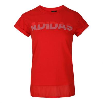 Gfx T Lineage Logo Round Neck Pullover Simple Fashion Casual Short Sleeve T-Shirt Women T-Shirts Red FI1474