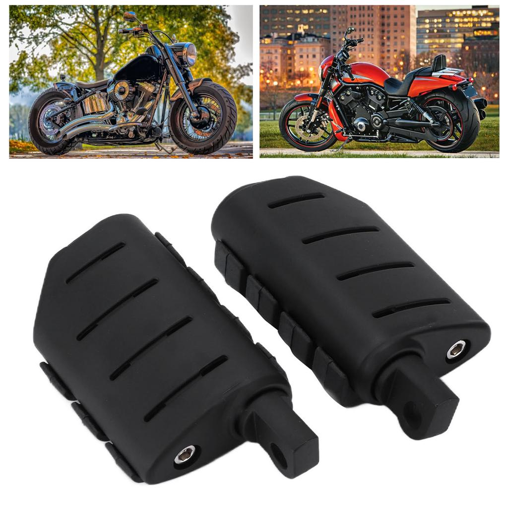 Motorcycle Footpegs Footrest CNC Aluminum Alloy Rubber   Replacement For