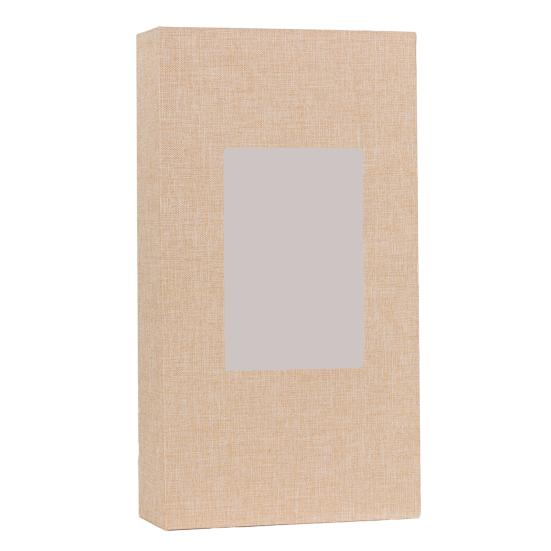 Photo Album 4x6 with 300 Pockets Linen Cover Picture Scrapbook with Front Window Slip-in Vertical Photo Book for Personalized Wedding Vacation Memory