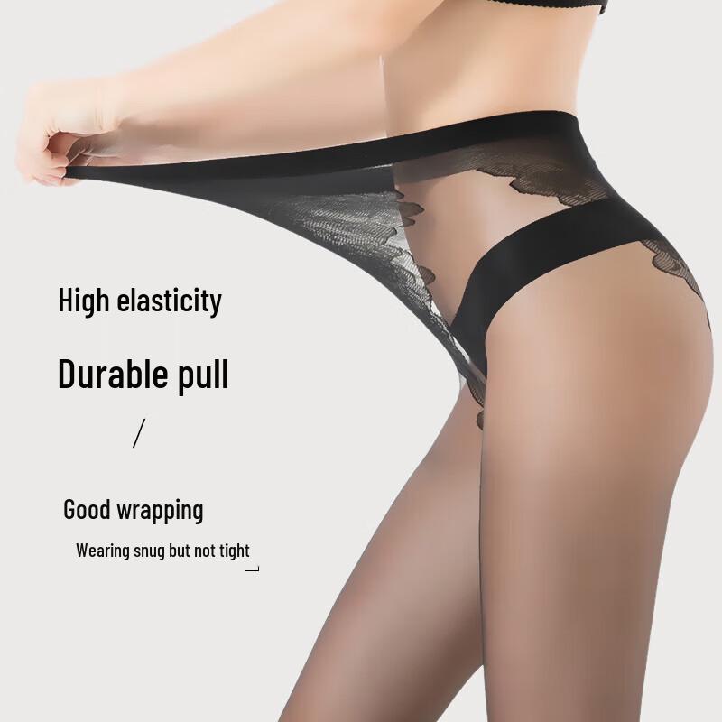 LangSha Women's Ultra-Thin Butterfly Crotch Tights