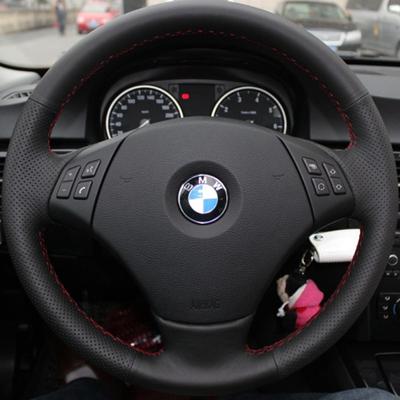 Capa de trança de volante de carro em couro genuíno personalizada 100% adequada para BMW E60 (Sedã) 530dE61 (Passeio) Carro 2004-2009