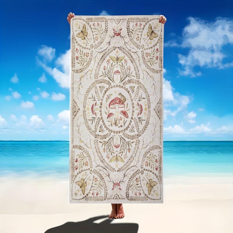 Vintage Boho Mandala Muster Strandtuch Schnelltrocknend Sandfest Schwimmtuch Outdoor Reisen Sommer Strandurlaub Decke