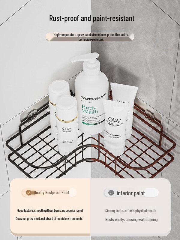 LIEI Punch-Free Bathroom Storage Shelf